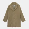 Abrigo corto de borreguito verde-COMPAÑIAFANTASTICA Outlet
