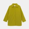 Abrigo corto en tejido técnico verde-COMPAÑIAFANTASTICA Store
