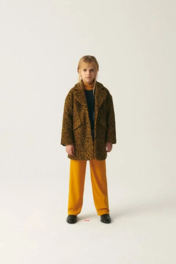 Abrigo de niña en bouclé amarillo-MINI Cheap