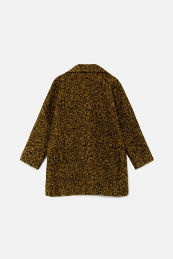 Abrigo de niña en bouclé amarillo-MINI Cheap