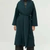 Abrigo midi abierto verde-COMPAÑIAFANTASTICA Outlet