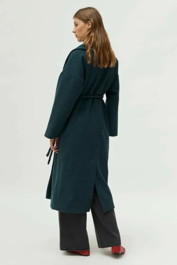 Abrigo midi abierto verde-COMPAÑIAFANTASTICA Outlet