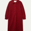 Abrigo midi de bouclé rojo-COMPAÑIAFANTASTICA Sale