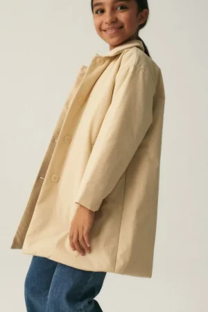 Abrigo midi unisex acolchado beige-MINI Store