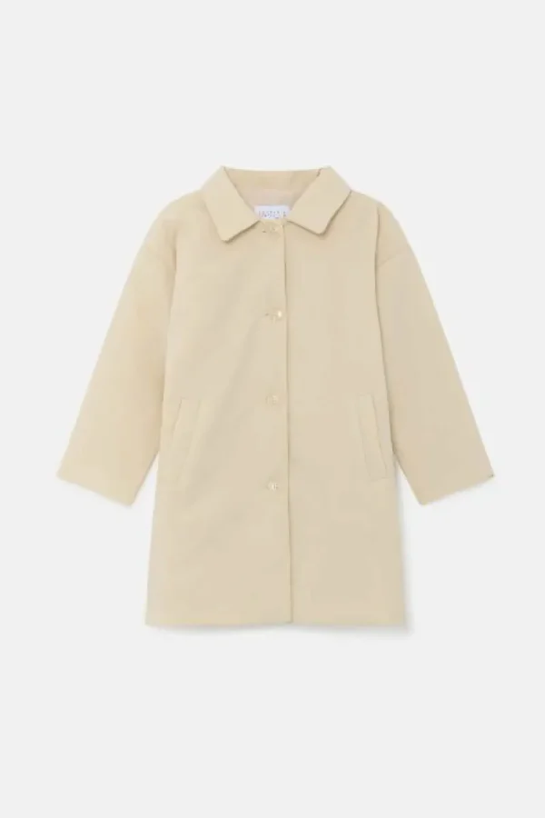 Abrigo midi unisex acolchado beige-MINI Store
