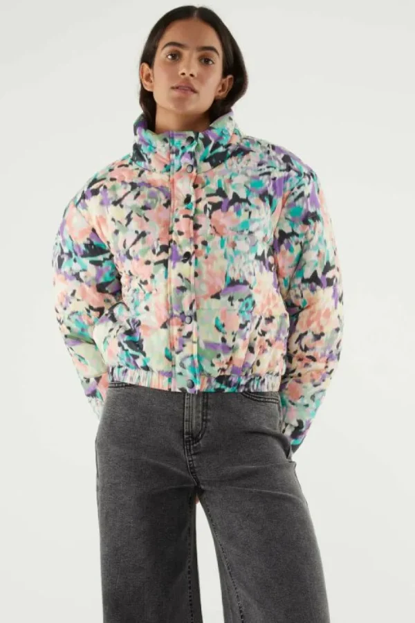 Abrigo plumífero corto con estampado fantasía-COMPAÑIAFANTASTICA Shop