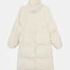 Abrigo plumífero oversize blanco-COMPAÑIAFANTASTICA Sale