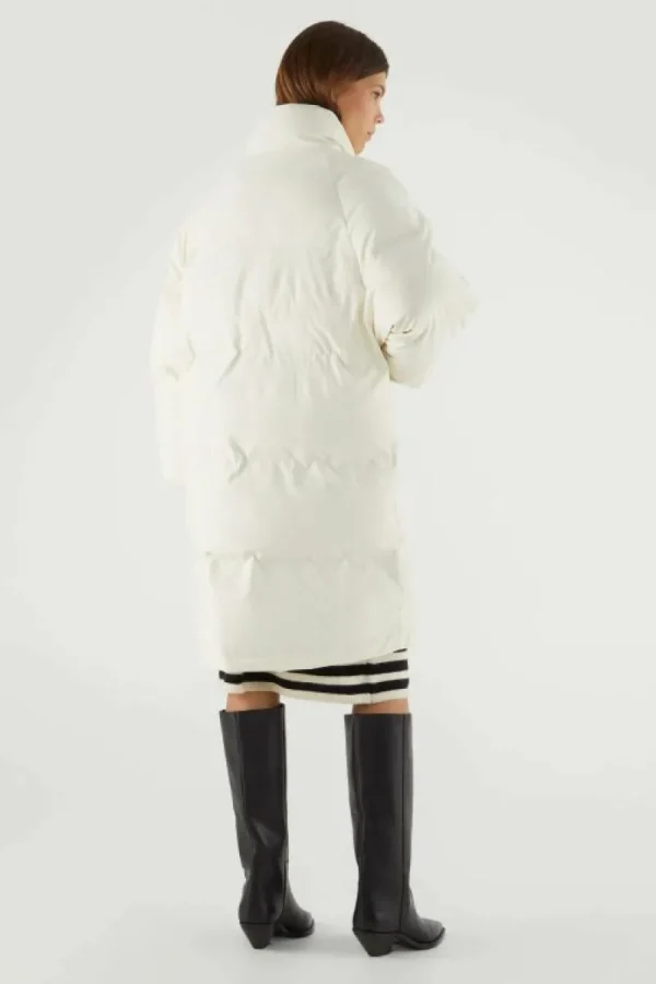 Abrigo plumífero oversize blanco-COMPAÑIAFANTASTICA Sale