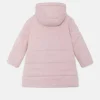 Abrigo unisex plumífero midi con capucha rosa-MINI Best Sale