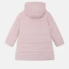 Abrigo unisex plumífero midi con capucha rosa-MINI Best Sale