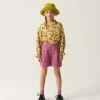 Bermudas de niña de tweed rosa-MINI Fashion