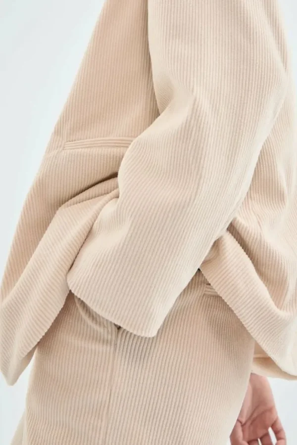 Blazer de pana beige-COMPAÑIAFANTASTICA Sale