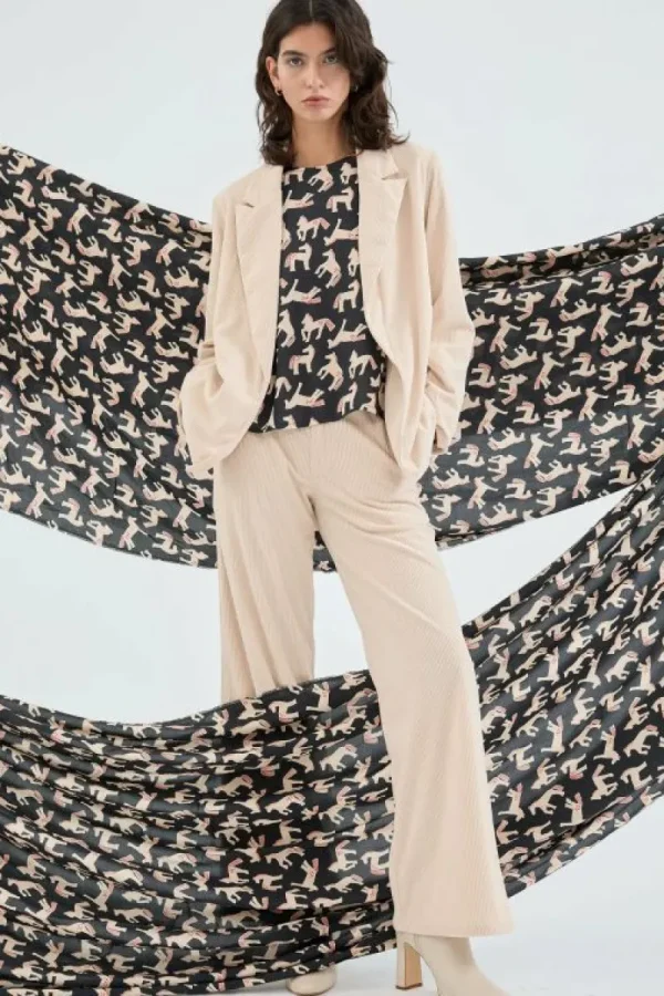 Blazer de pana beige-COMPAÑIAFANTASTICA Sale