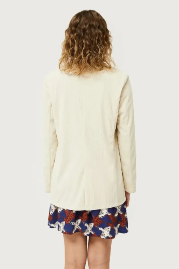 Blazer de pana blanco-COMPAÑIAFANTASTICA Best