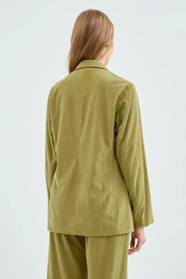 Blazer de pana verde-COMPAÑIAFANTASTICA Best