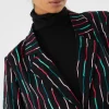 Blazer de traje con estampado de rayas negro-COMPAÑIAFANTASTICA Hot