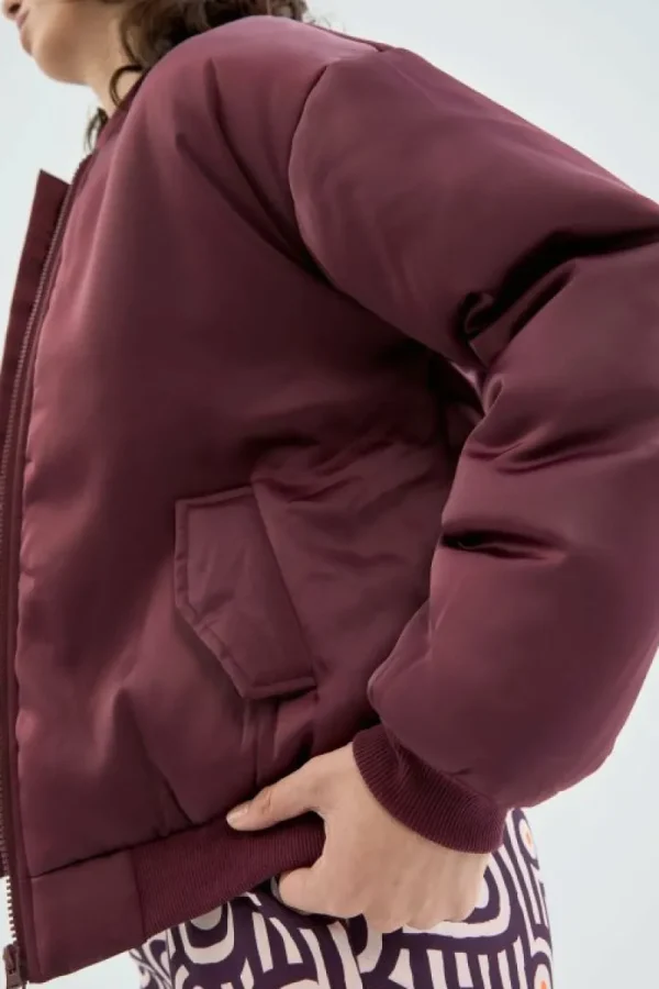 Bomber acolchada satinada morada-COMPAÑIAFANTASTICA Best