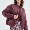 Bomber acolchada satinada morada-COMPAÑIAFANTASTICA Best