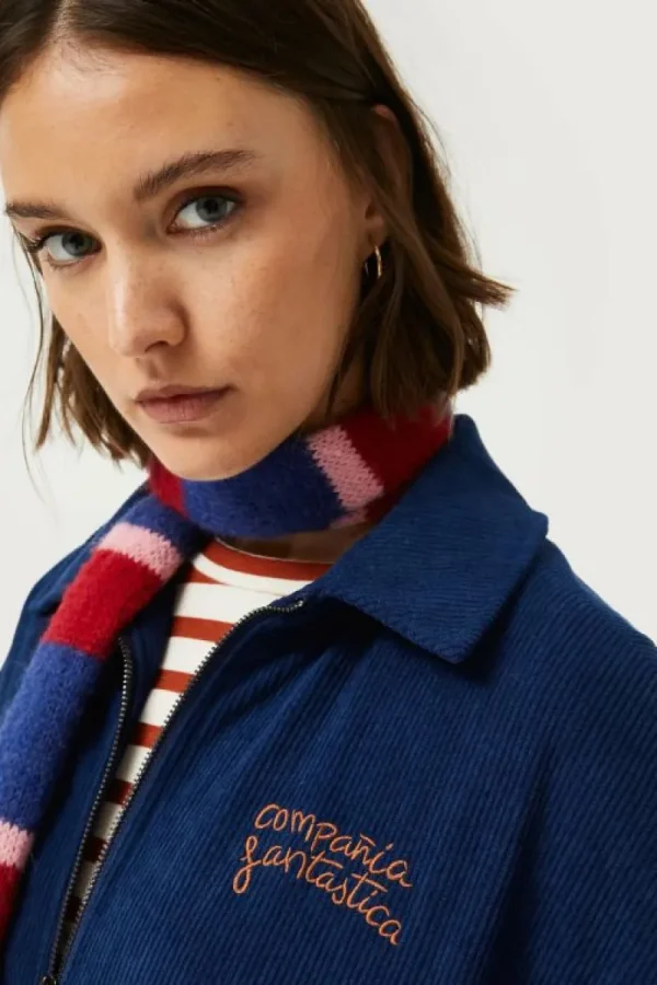 Bomber de pana azul-COMPAÑIAFANTASTICA Shop