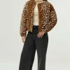 Bomber de pelo estampado de leopardo-COMPAÑIAFANTASTICA Cheap