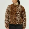 Bomber de pelo estampado de leopardo-COMPAÑIAFANTASTICA Cheap