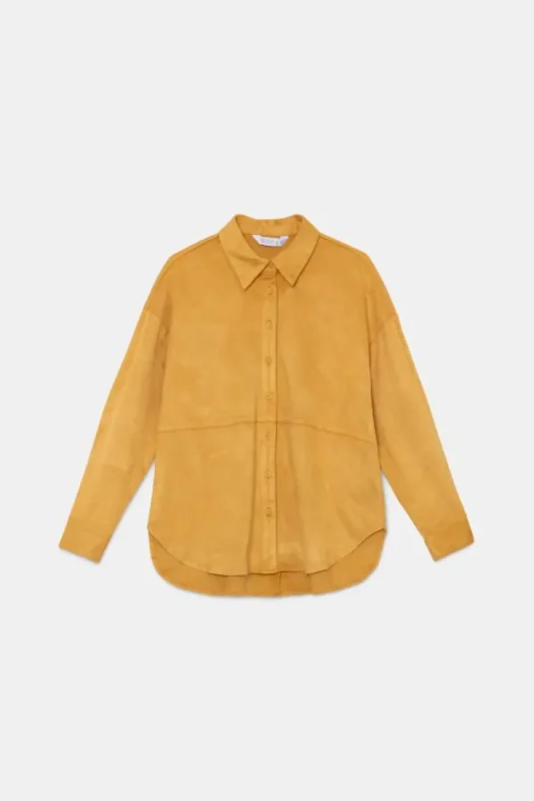 Camisa de ante amarilla-COMPAÑIAFANTASTICA Fashion