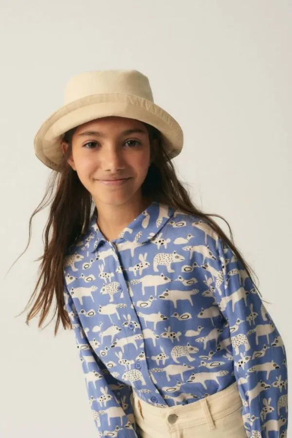 Camisa de niña con estampado de animales-MINI Sale