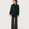 Camisa de niña estampado de corazones verdes-MINI Online