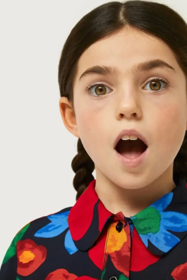 Camisa de niña estampado floral multicolor-MINI Clearance