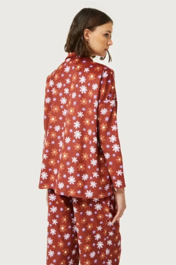 Camisa de pana estampado floral Montana-COMPAÑIAFANTASTICA Discount