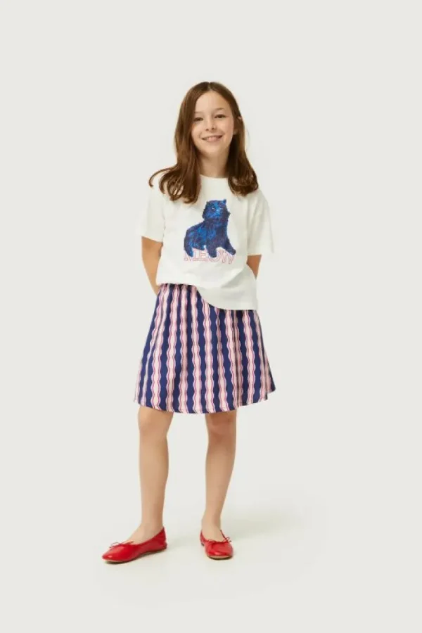 Camiseta de niña con print de gato-MINI Discount