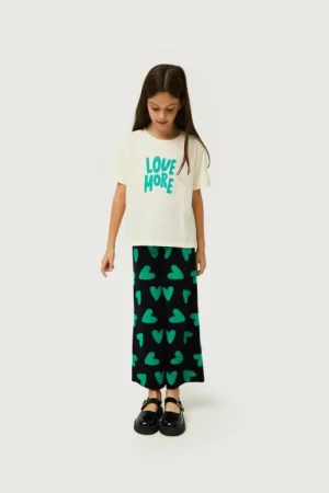 Camiseta de niña con print Love More-MINI Store