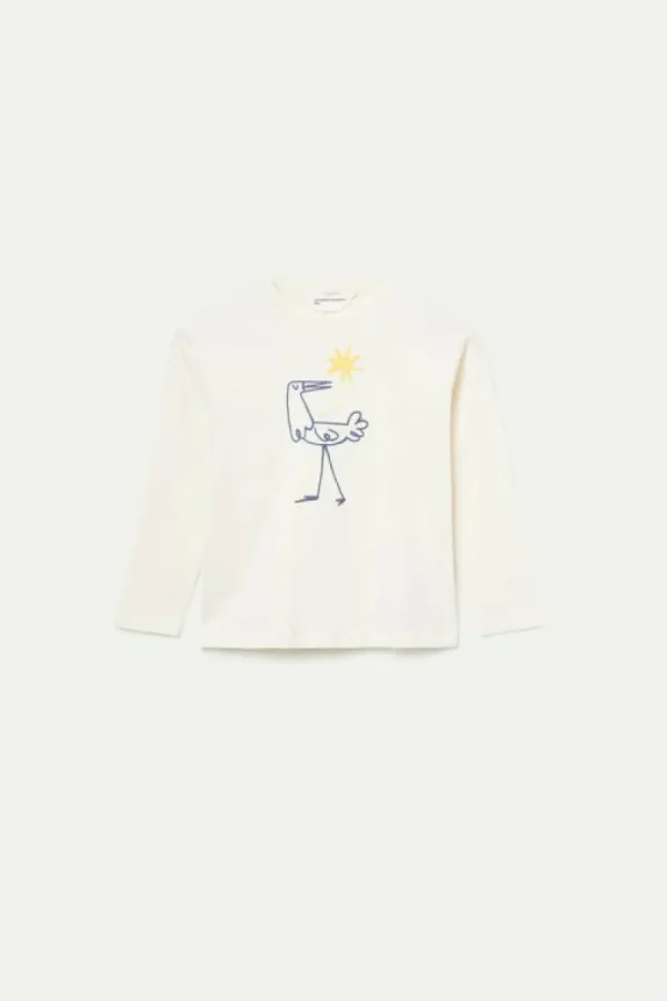 Camiseta de niña con print de garza-MINI Fashion