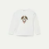 Camiseta de niña con print de perro estampado floral-MINI Best Sale