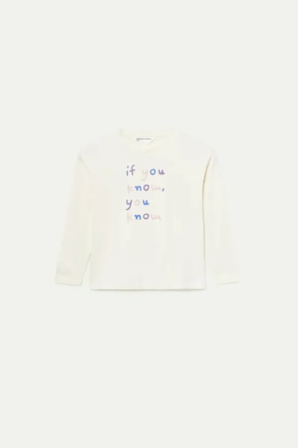 Camiseta de niña con print If you know, you know-MINI Best Sale