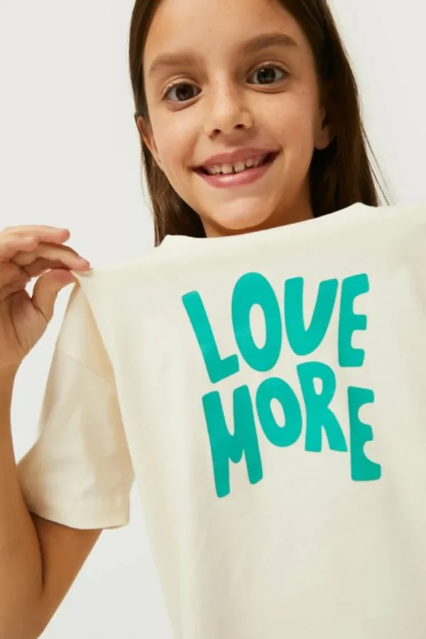 Camiseta de niña con print Love More-MINI Store