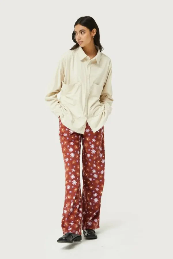 Chaqueta camisera de pana blanca-COMPAÑIAFANTASTICA Sale