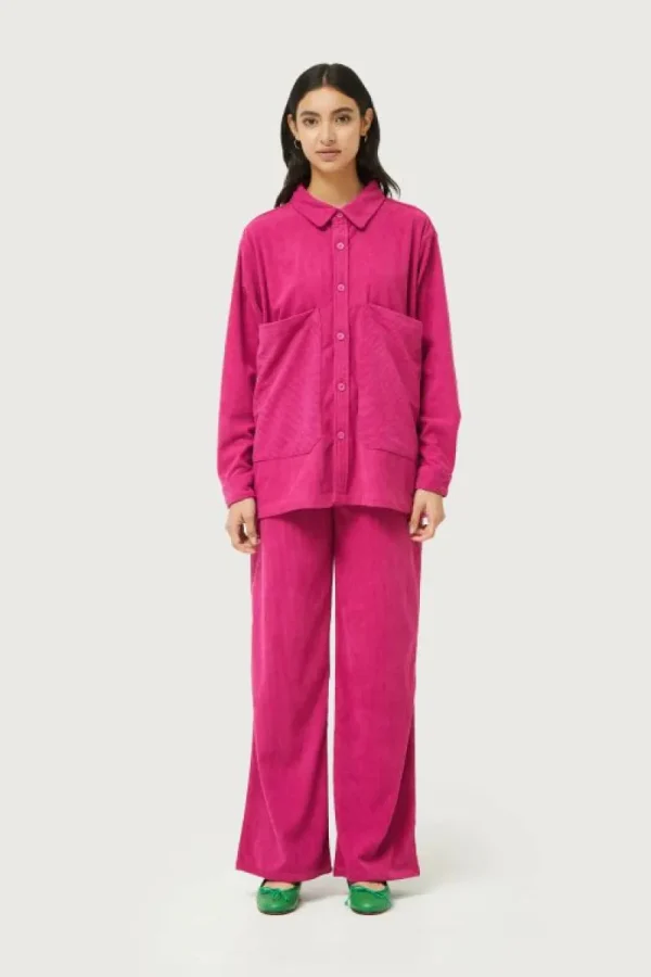 Chaqueta camisera de pana fucsia-COMPAÑIAFANTASTICA Discount