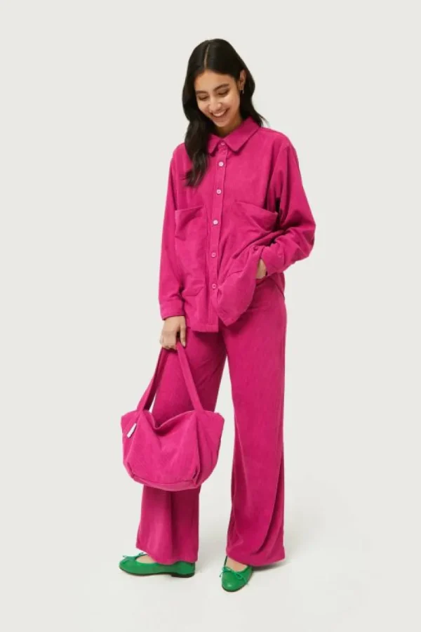 Chaqueta camisera de pana fucsia-COMPAÑIAFANTASTICA Discount