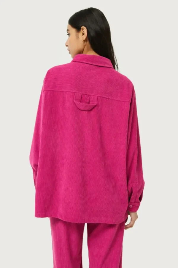 Chaqueta camisera de pana fucsia-COMPAÑIAFANTASTICA Discount