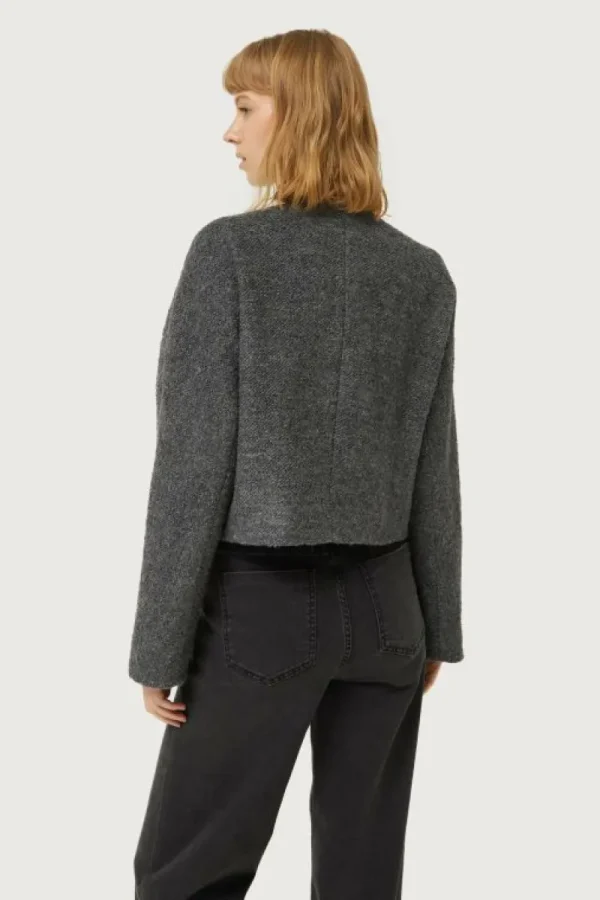 Chaqueta cruzada gris-COMPAÑIAFANTASTICA Best