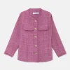 Chaqueta de niña de tweed rosa-MINI Flash Sale