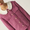 Chaqueta de niña de tweed rosa-MINI Flash Sale