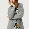 Chaqueta midi de punto gris-COMPAÑIAFANTASTICA Shop