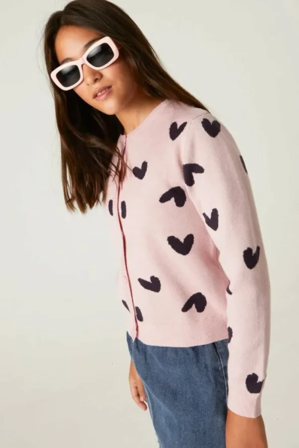 crdigan_de_nia_con_estamp_2.webp Cárdigan de niña con estampado de corazones-MINI Best Sale