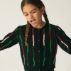 Cárdigan de niña con estampado de rayas negro-MINI Best