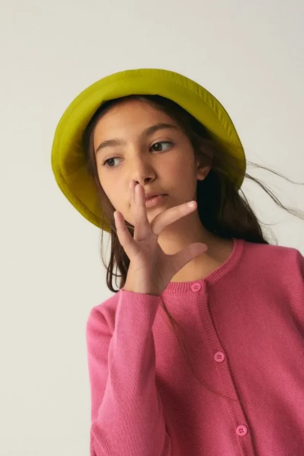 Cárdigan de niña de punto evasé rosa-MINI Discount