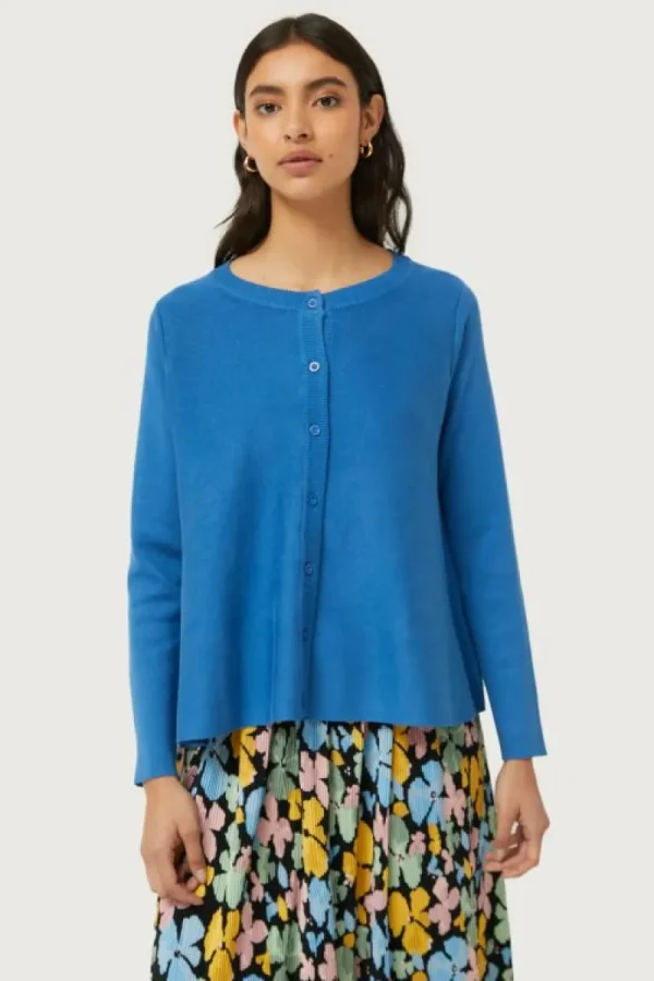 Cárdigan de punto evasé azul-COMPAÑIAFANTASTICA Cheap