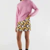 Falda corta cruzada con estampado de peras-COMPAÑIAFANTASTICA Store