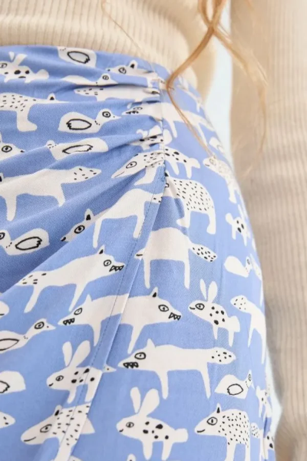 Falda corta cruzada con estampado de animales-COMPAÑIAFANTASTICA Discount